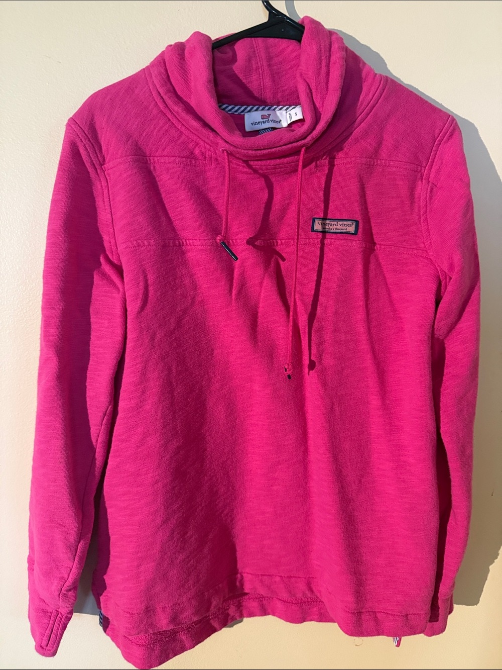 Vineyard Vines Hot Pink Cowl Neck Pullover